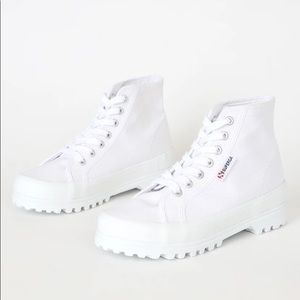 Superga 2341 COTU White High Top Platform